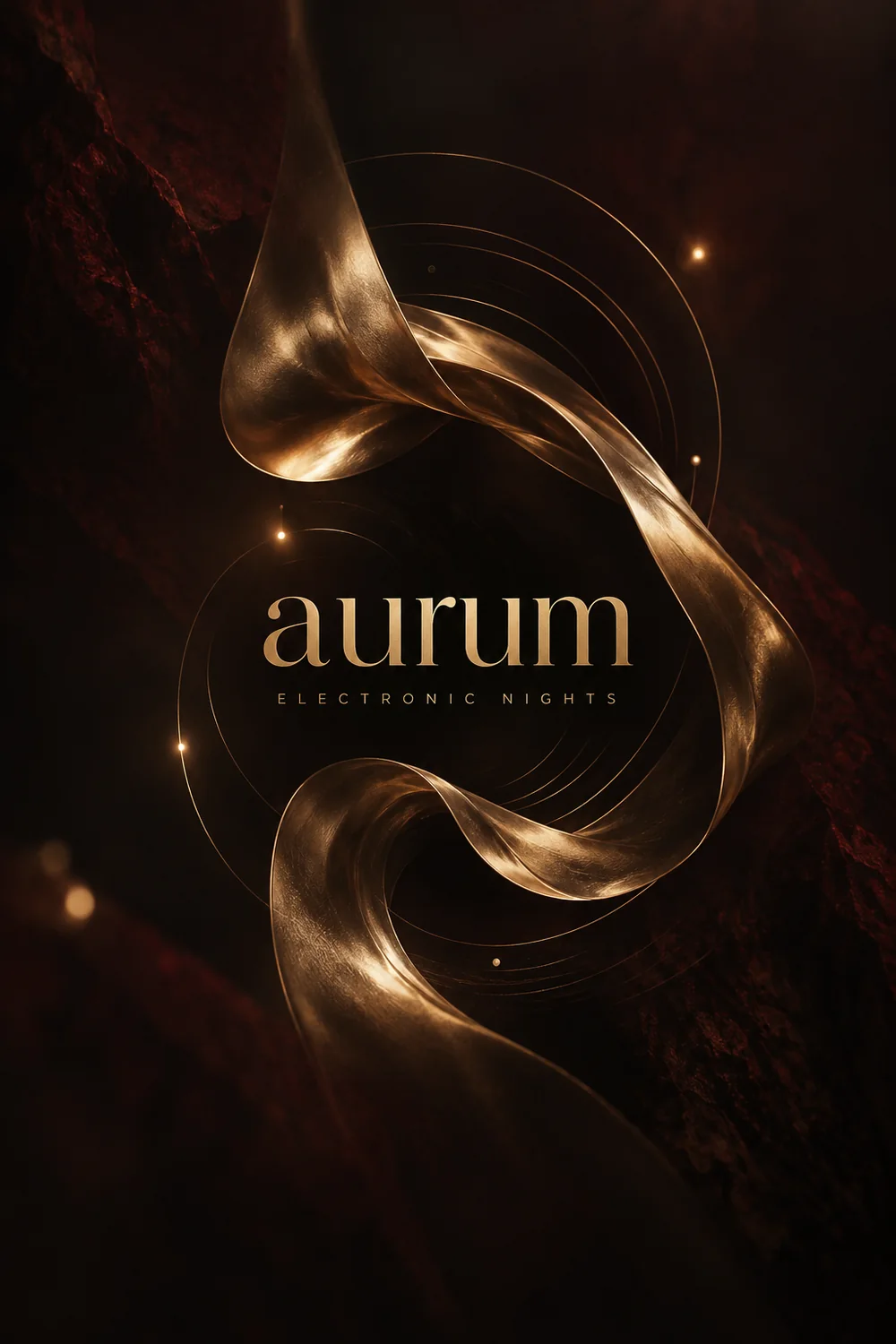 aurum – Eventmotiv Winterdorf 2026 aurum Electronic Nights – goldenes Eventmotiv für Kiliansalm Spezial 2026